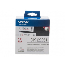 Taśma Brother DK22251 Continuous Paper roll 62mm Black & Red on white