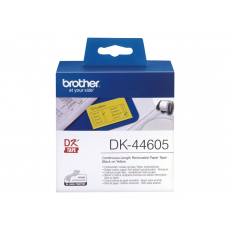 Taśma Brother DK44605 Removable Yellow Paper Tape 62mm x 30.48m